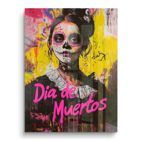 Elegancia Calavera de Azúcar PVC Brillante