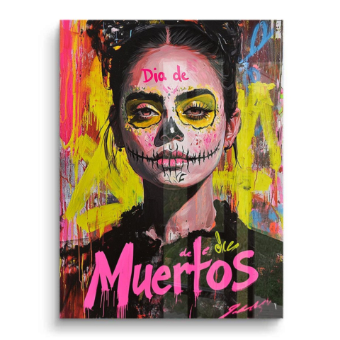 Retrato de Día de Muertos PVC Brillante