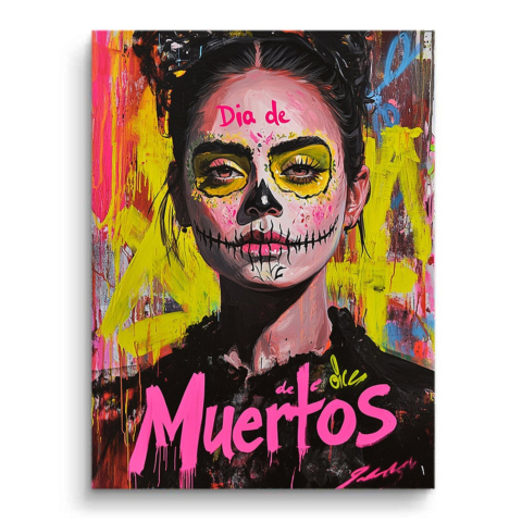 Dia de Muertos Portrait PVC Mat Art