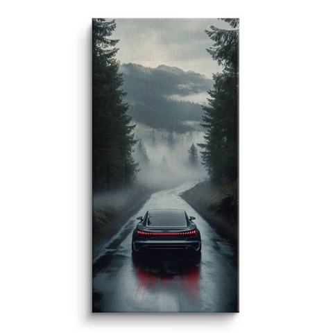 Misty Road Escape Canvas Art