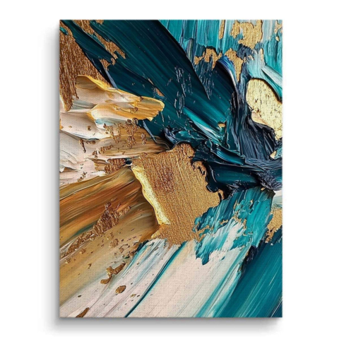 Ozeanisches Gold Fusion Leinwandbild