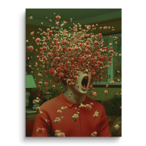 Floral Eruption PVC Mat Art