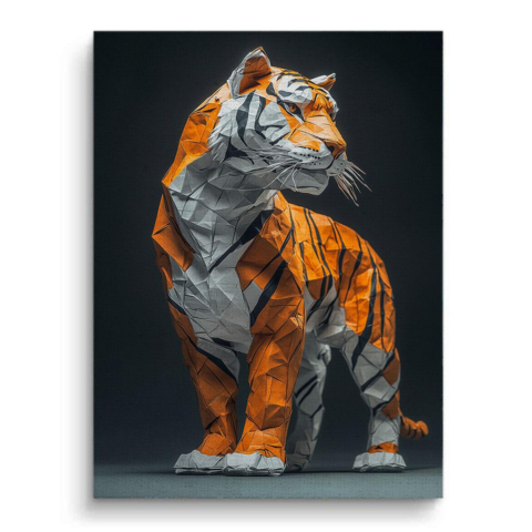 Origami Tygrysia Wielkość Obraz na Płótnie