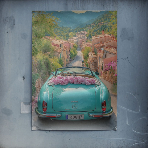 Vintage Blossom Drive Poster Kunst