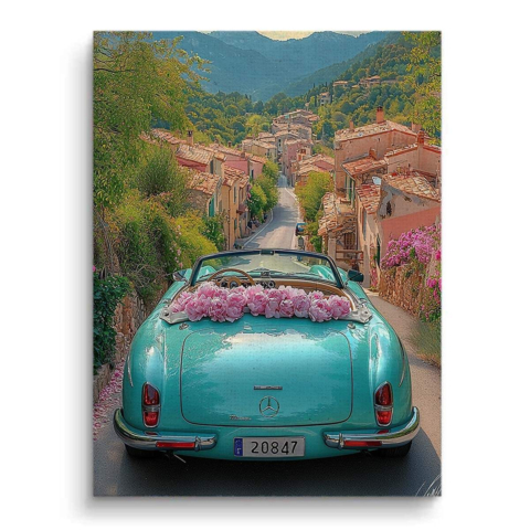 Vintage Blossom Drive Leinwandbild