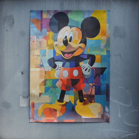 Lebendiges Mickey-Mosaik Poster