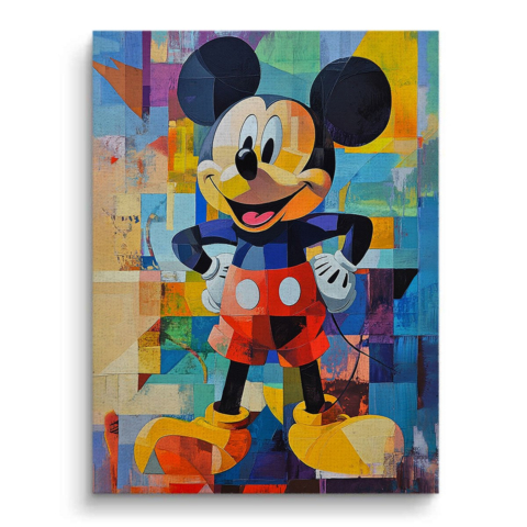 Lebendiges Mickey-Mosaik Leinwandbild