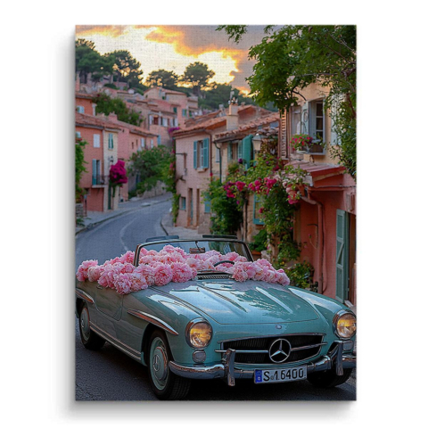 Vintage Blossom Drive Leinwandbild