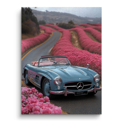 Blossom Drive Elegance Leinwandbild