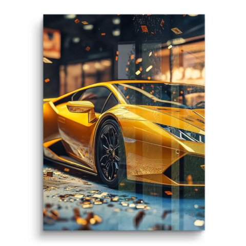 Goldene Geschwindigkeit PVC Glänzend