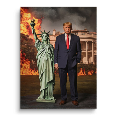 Liberty in Flames PVC Mat Art