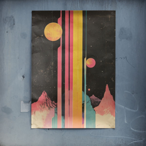 Kosmischer Wasserfall Poster