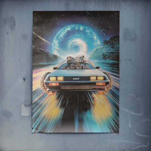 Machine à remonter le temps rétro Poster