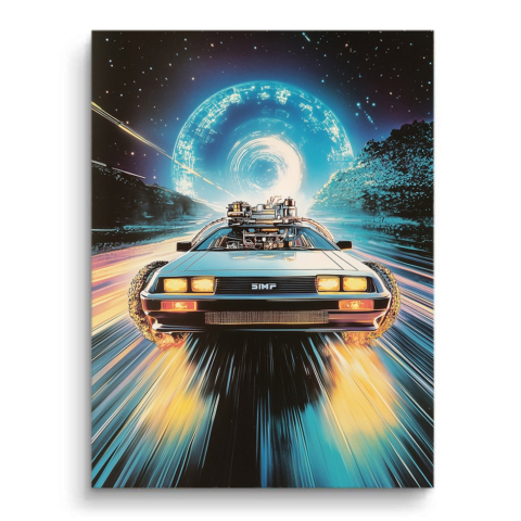 Retro Time Machine PVC Mat Art