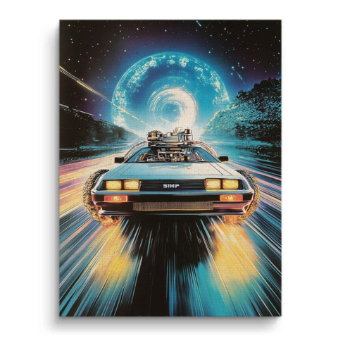 Máquina del Tiempo Retro Lienzo