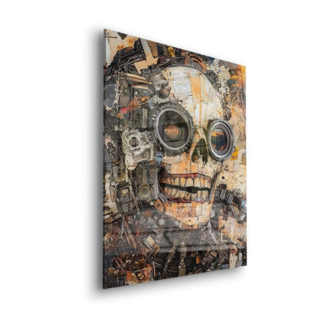 Industrieller Schädel Acrylglasbild