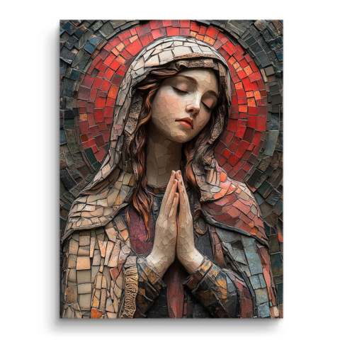 Serene Mosaic Madonna PVC Mat Art