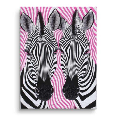Zebra Streifen Freude Leinwandbild