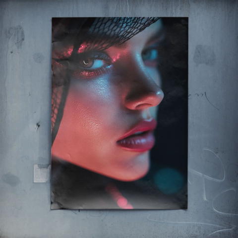 Neonowa Elegancja Plakat
