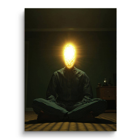 Illuminated Silence PVC Mat Art