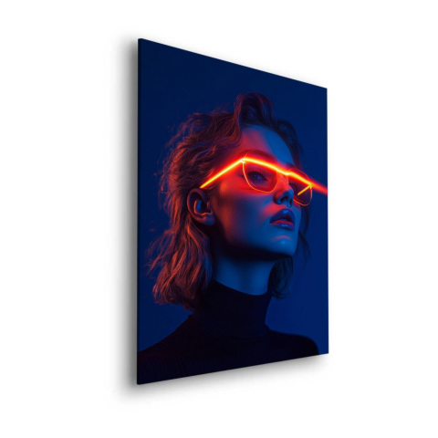 Neon Vision Dibond Leinwandbild
