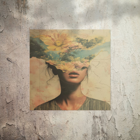 Blumige Traumlandschaft Poster