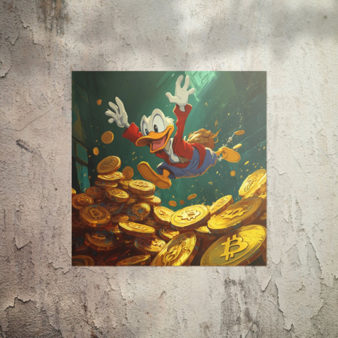 Crypto-Ente Tauchposter Poster
