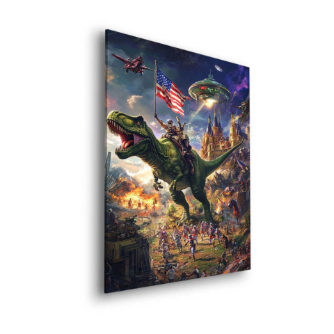 Dino Warrior Adventure Dibond Mat Art