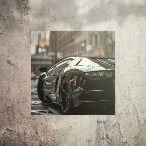 Städtische Eleganz Black Supercar Poster Poster