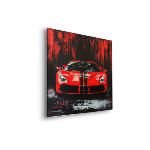Crimson Racer Dibond Mat Art