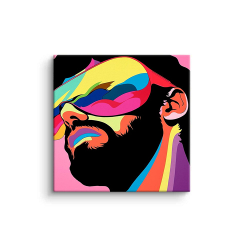 Lebendiges Gesicht PVC Matt Kunst