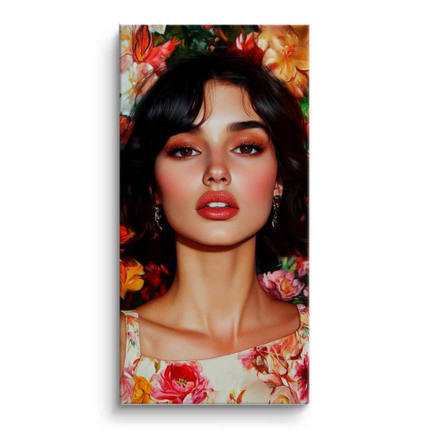Élégance Florale Portrait PVC Mat