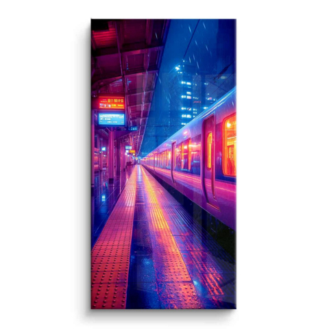 Lluvia de Neón Arte en PVC Brillante