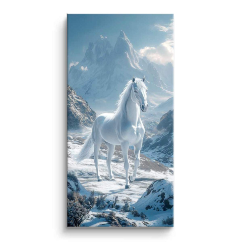 Wspaniały Biały Ogier PCV Matowy