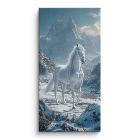 Majestic White Stallion Canvas Canvas Art