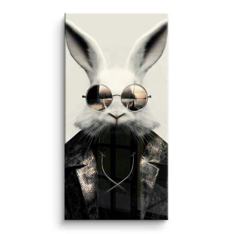 Chic Bunny Portrait PVC Gloss Art