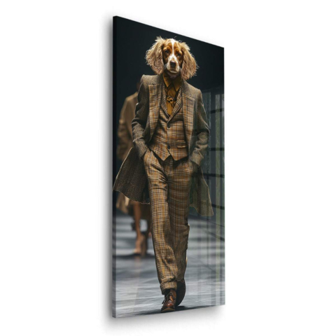 Élégance Chien Chic Verre Acrylique