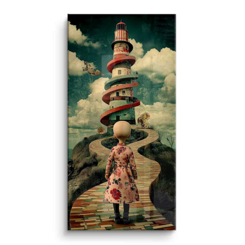 Whimsical Lighthouse Journey PVC Gloss Art