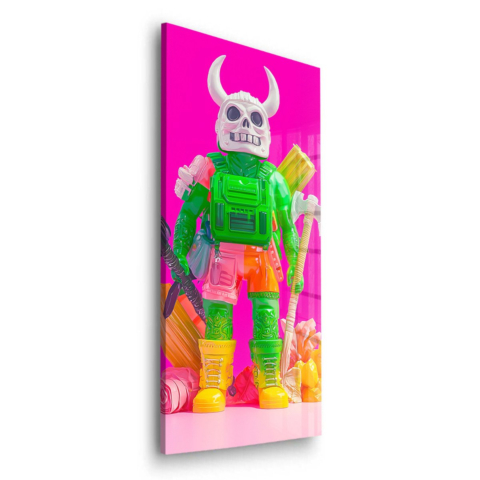 Guerrier Vibrant Verre Acrylique