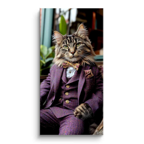 Portret Eleganckiego Kota PCV Matowy