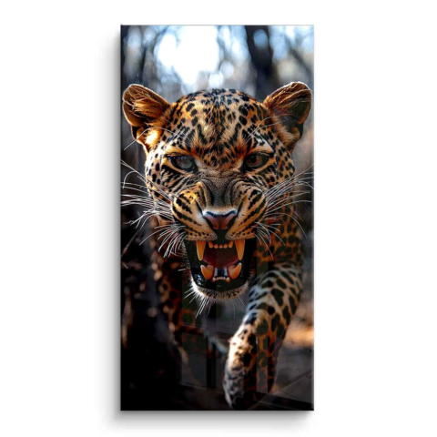 Fierce Leopard Roar PVC Gloss Art