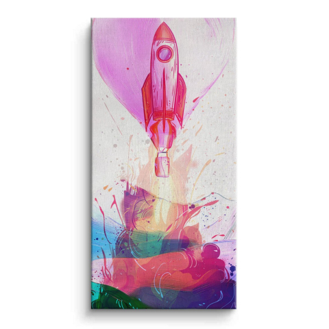 Raketen-Träume Leinwandbild