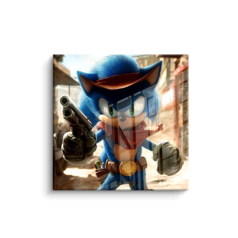 Impresión Sonic del Lejano Oeste PVC Brillante