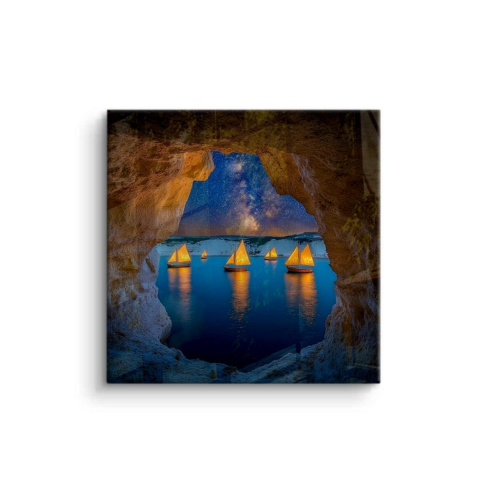 Cave View Serenity Acrylic Glass Art