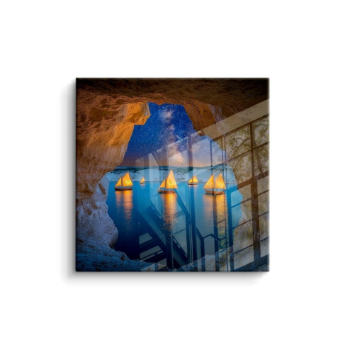 Vue de la grotte Sérénité PVC Brillant