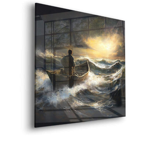 Stormy Seas Serenity Acrylic Glass Art