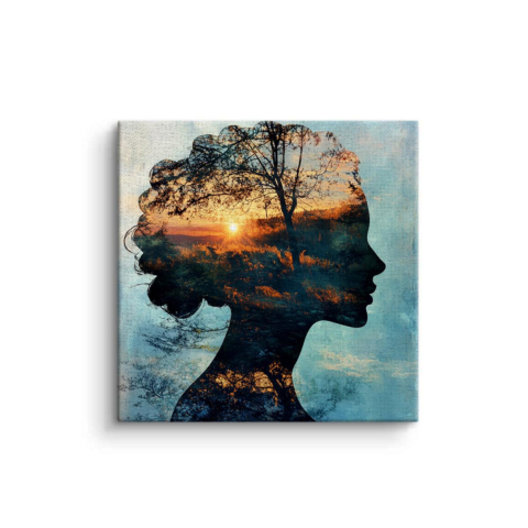Naturens Silhouette Leinwandbild