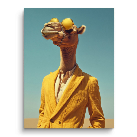 Dapper Desert Camel PVC Mat Art