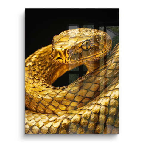 Golden Serpent Elegance PVC Gloss Art