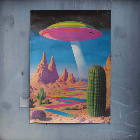 Cosmic Desert Dreamscape Poster Art